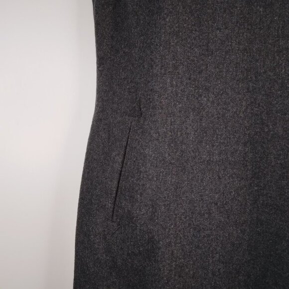 LOFT Sleeveless Sheath Wool Blend Charcoal Dress Size 6P - Picture 3 of 11
